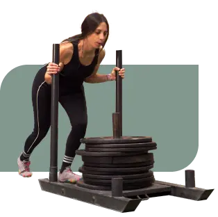 Embarazada empujando peso-Crossfit-embarazadas-Moon training